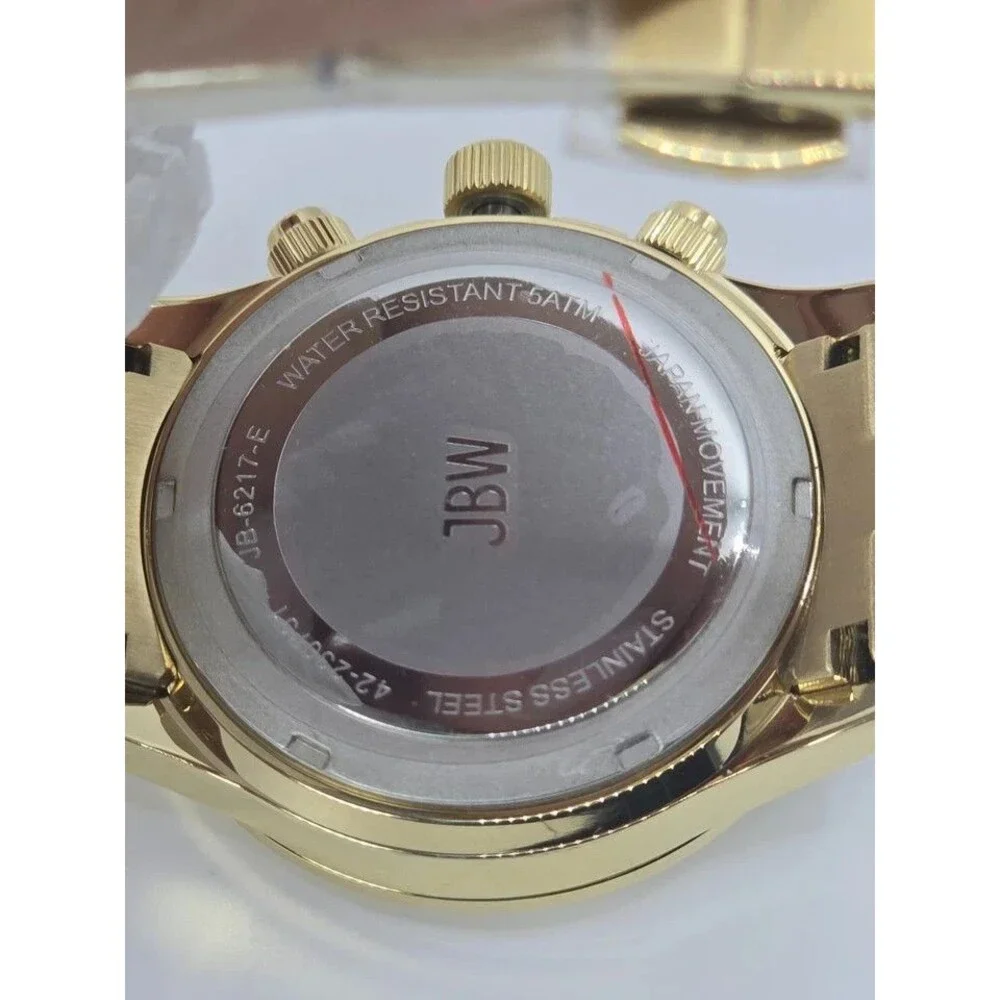JBW Alessandra JB-6217-E Gold Tone Diamond Chronograph Womens Watch 38mm